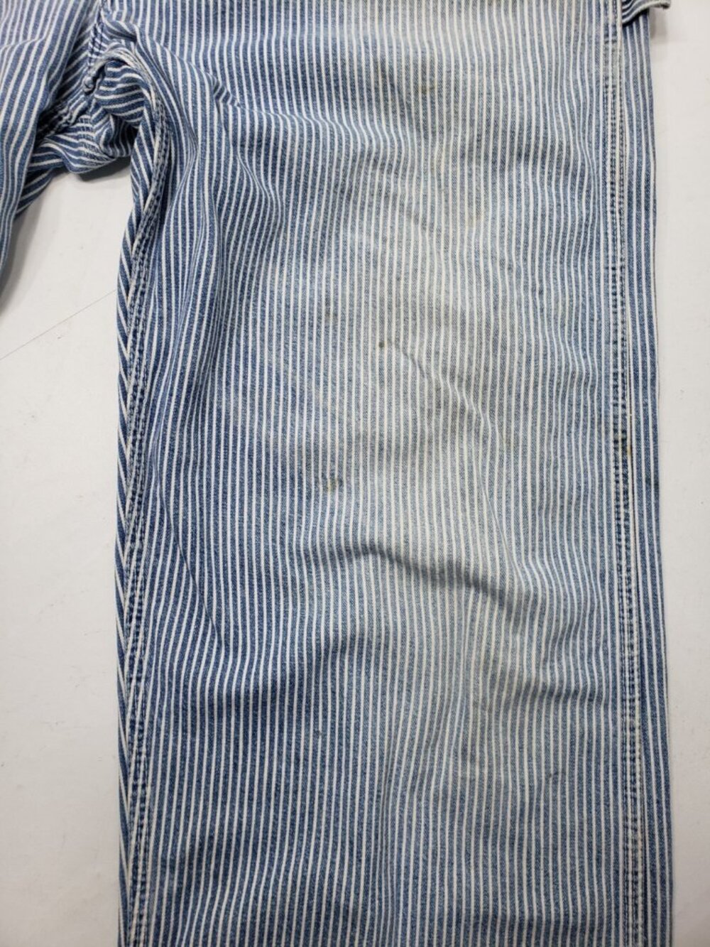 Vintage Liberty Hickory Stripe Bib Overalls Railroad Denim Workwear USA - Picture 7 of 16
